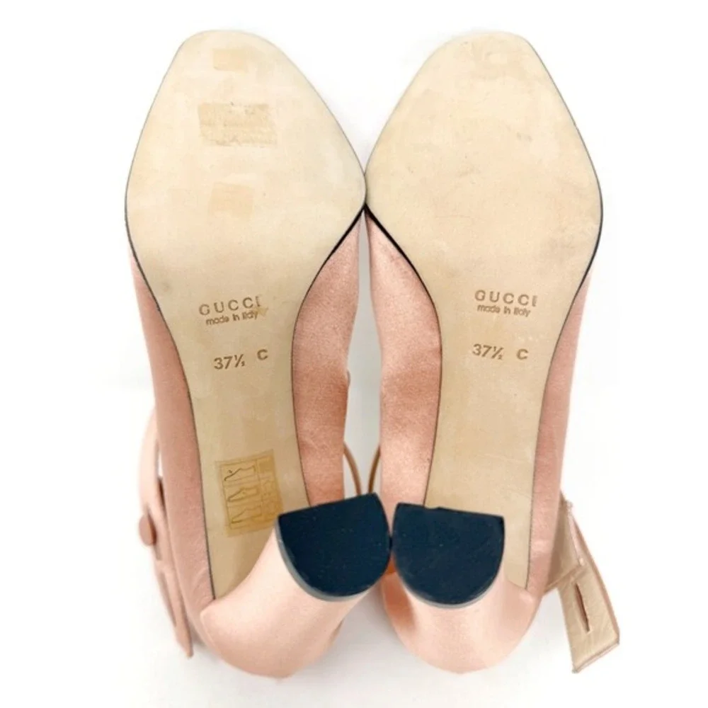 Gucci Tom Ford 2001 Runway Satin Heels Pink‎ 37.5 Vintage Y2k